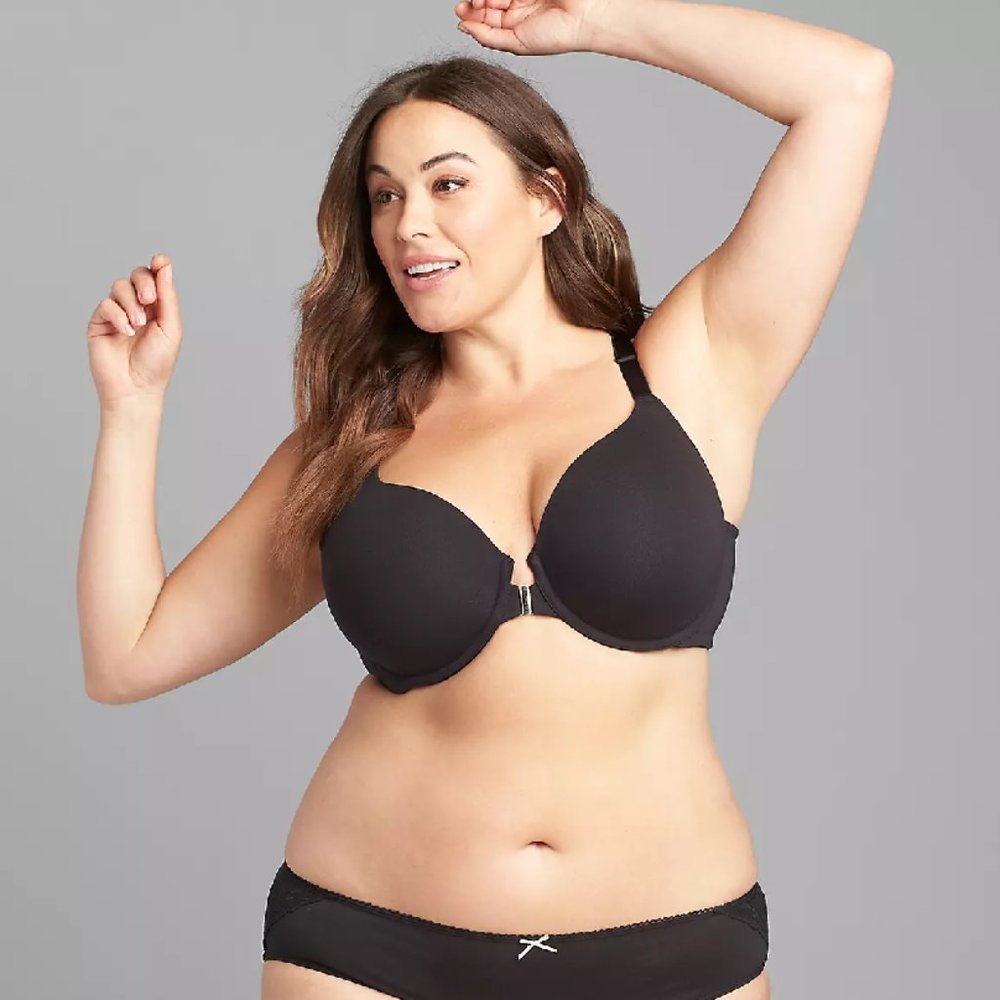 CACIQUE Front-Close Cotton Lightly Lined T-Shirt Bra